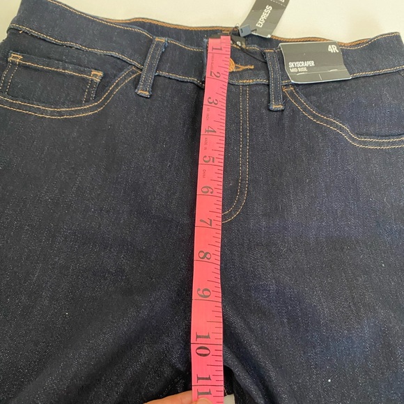 EXPRESS WOMEN SKYSCRAPER MID RISE BLUE JEANS SIZE 4R - Picture 11 of 17